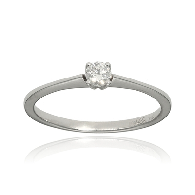 Fehér arany gyűrű 54-es méret (B40772)